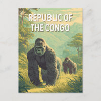 Ilustração da República do Congo Viagem Arte