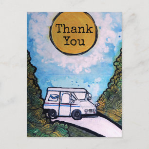 Cartão Postal Ilustração da Transportadora de Correio