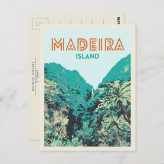 Cartão Postal Ilustração da vegetação da ilha da Madeira em Port