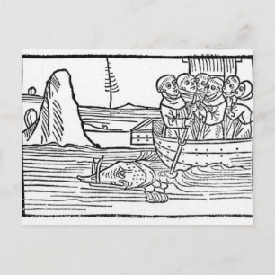 Cartão Postal Ilustração da "Viagem de Ruas. Brendan"