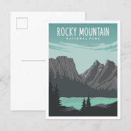 Cartão Postal Ilustração da Viagem do Parque Nacional da Montanh