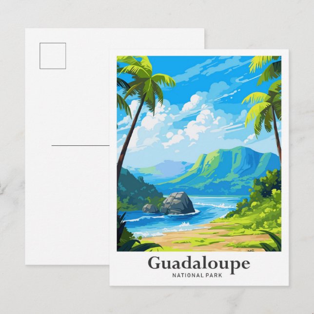 Cartão Postal Ilustração da Viagem do Parque Nacional de Guadalo (Frente/Verso)