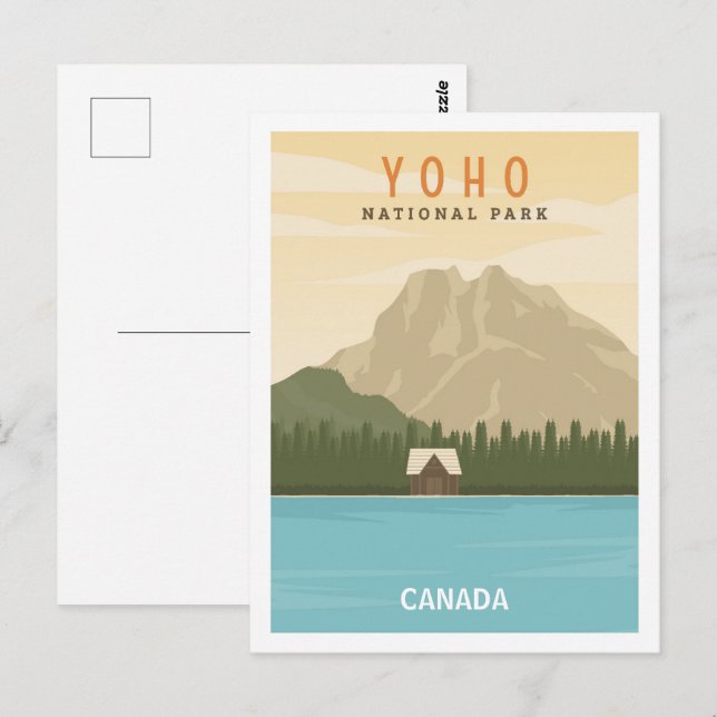 Cartão Postal Ilustração da Viagem do Yoho National Park (Frente/Verso)