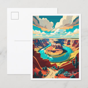 Cartão Postal Ilustração da Viagens vintage da Arizona da extrem