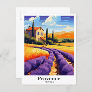 Cartão Postal Ilustração da Viagens vintage de Arte da França Pr