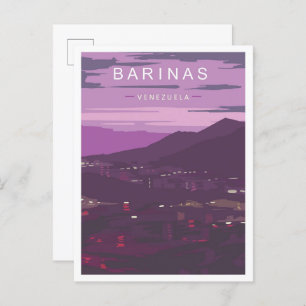 Cartão Postal Ilustração da Viagens vintage de Arte de Barinas V