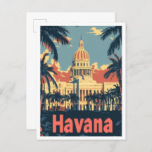 Ilustração da Viagens vintage de Arte de Havana Cu