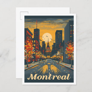 Cartão Postal Ilustração da Viagens vintage de Arte do Canadá de