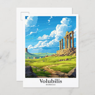 Cartão Postal Ilustração da Viagens vintage de Arte em Marrocos