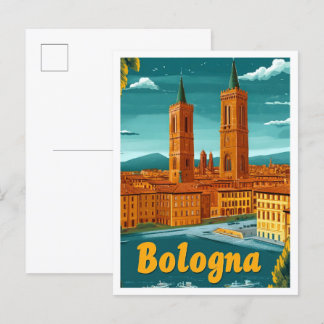 Cartão Postal Ilustração da Viagens vintage de Arte na Itália de