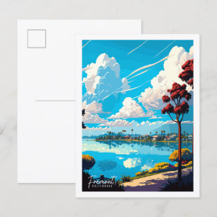 Cartão Postal Ilustração da viagens vintage Fremont California