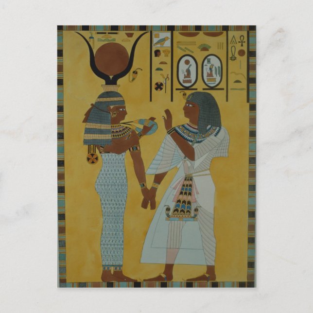 Cartão Postal Ilustração das tumbas do vale (Frente)