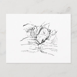 Cartão Postal Ilustração de Amante de Cachorro Beagle