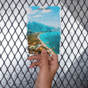 Cartão Postal Ilustração de Aquarela de Antalya Turkey