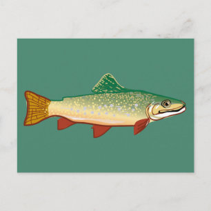 Cartão Postal Ilustração de arte de peixes