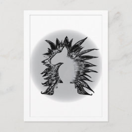 Cartão Postal Ilustração de arte moderna de estimação do cavalei