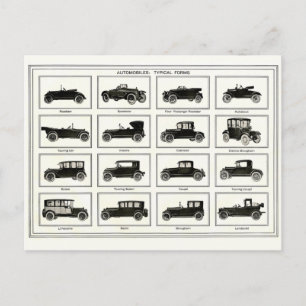 Cartão postal - Ilustração de Automóveis Vintage