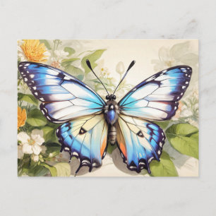 Cartão Postal Ilustração de Borboleta Muito Criativa