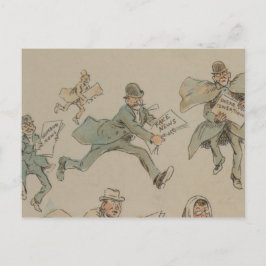 Cartão Postal Ilustração de Cartão-Postal de Notícias Falsas de 