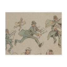 Ilustração de Cartão-Postal de Notícias Falsas de