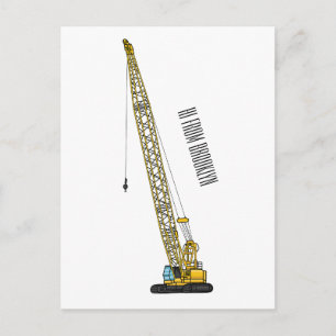 Cartão Postal Ilustração de cartoon de escavadeira Dragline