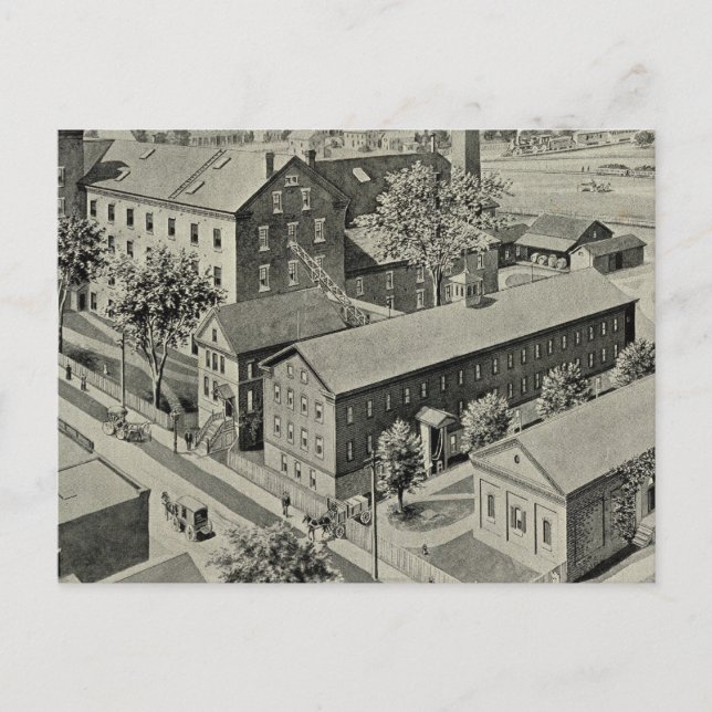 Cartão Postal Ilustração de Connecticut em Plainville (Frente)