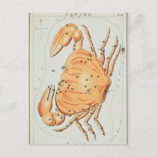 Cartão Postal Ilustração de Constelação de Vintage