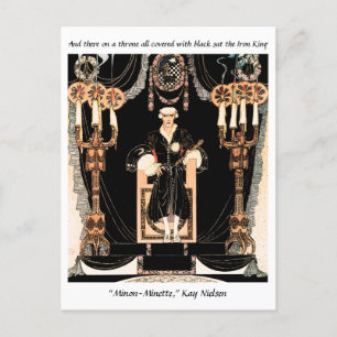 Cartão Postal Ilustração de conto de fadas do Rei de Ferro por K