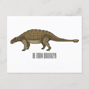 Cartão Postal Ilustração de desenho animado de Ankylosaurus