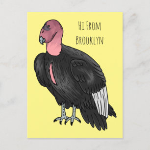 Cartão Postal Ilustração de desenho animado de aves condor da Ca