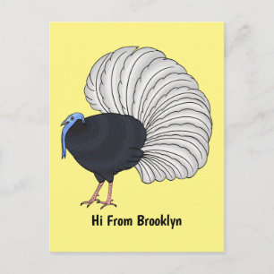 Cartão Postal Ilustração de desenho animado de pássaros faisões 