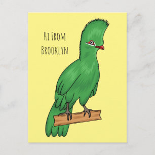 Cartão Postal Ilustração de desenho animado de pássaros guineens