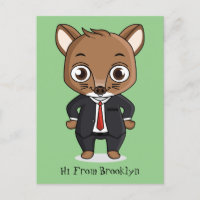 Ilustração de desenho animado de rato bonito