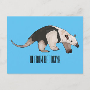 Cartão Postal Ilustração de desenho animado de Tamandua