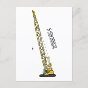Cartão Postal Ilustração de desenho animado do Dragline escavato