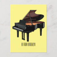 Ilustração de desenho animado Piano