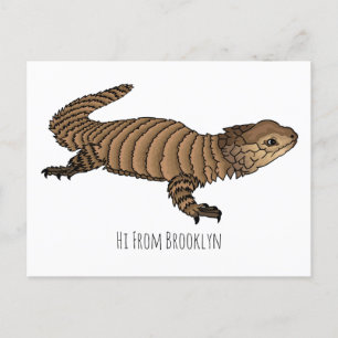 Cartão Postal Ilustração de desenho de lagarto girado por Armadi