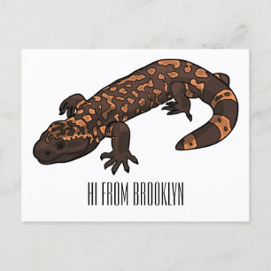 Cartão Postal Ilustração de desenho do monstro de Gila