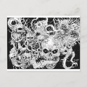 Cartão Postal Ilustração de Desova de Morte de mau