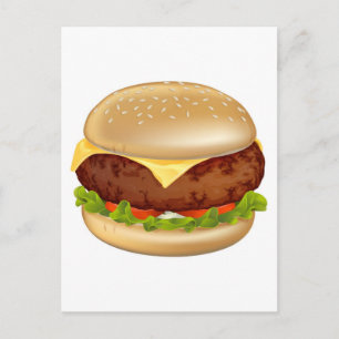 Cartão Postal Ilustração de hambúrguer