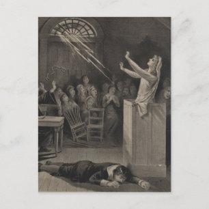 Cartão Postal Ilustração de Julgamento de Bruxa Salem