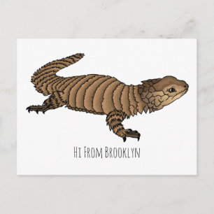 Cartão Postal Ilustração de lagarto cincto armadillo