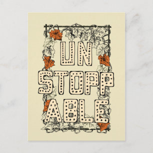 Cartão Postal Ilustração de Letra de Mão Ininterrupta