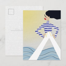 Ilustração de Moda da Senhorita Capitã Marinheira
