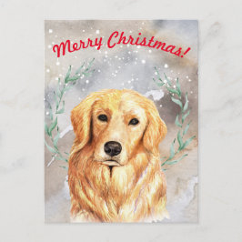 Cartão Postal Ilustração de Natal com recuperador de ouros