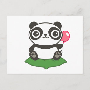 Cartão Postal Ilustração de Panda Bonita