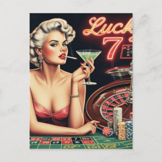 Cartão Postal Ilustração de Pino Superior do Casino