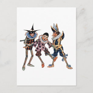 Cartão Postal Ilustração de Pinóquio Vintage