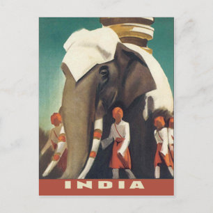 Cartão Postal Ilustração de poster de viagens vintage de de Í