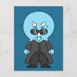 Cartão Postal Ilustração De Um Tricerátops Matriz.